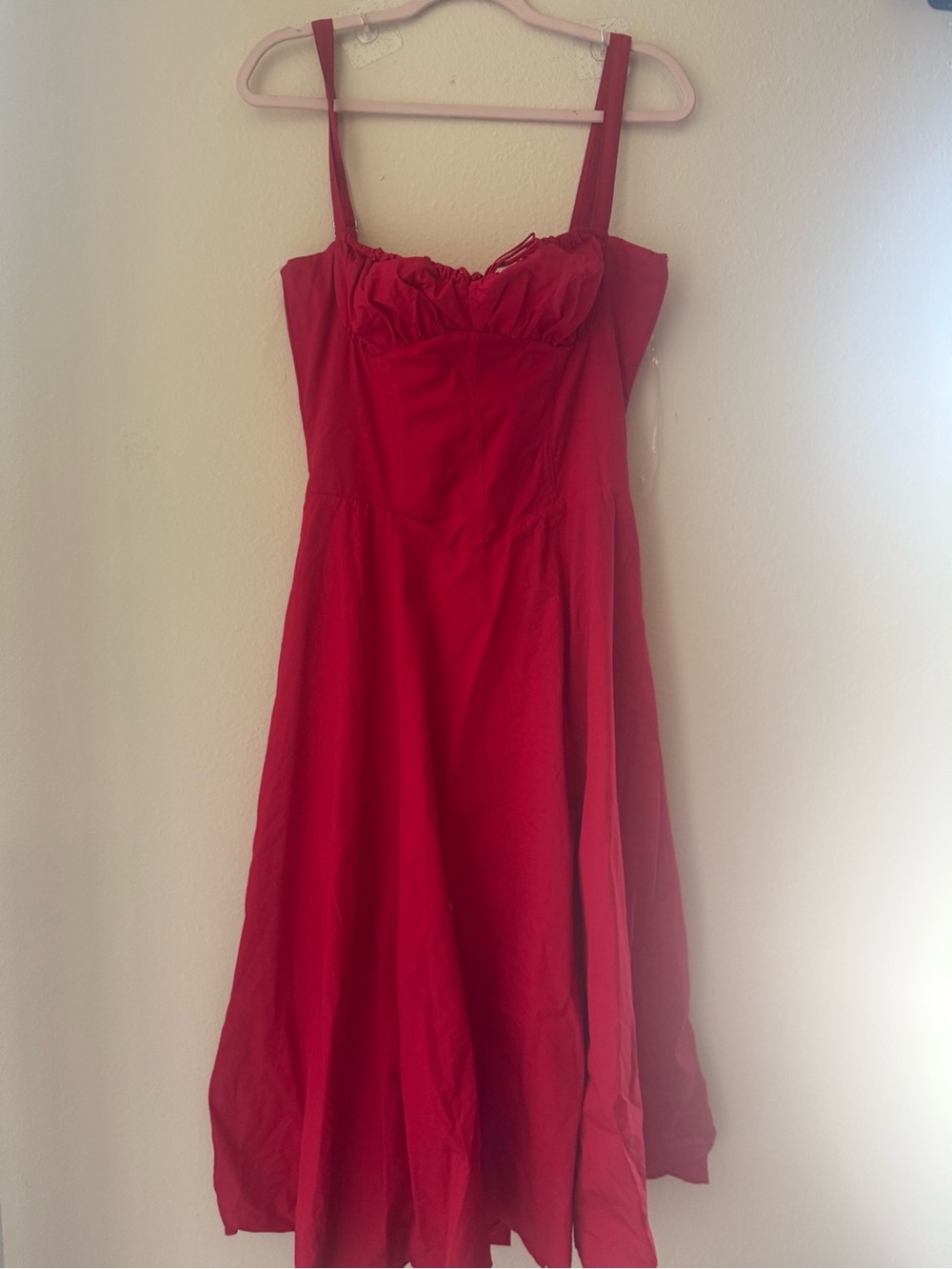 Carmen Red Rose Bustier Sundress